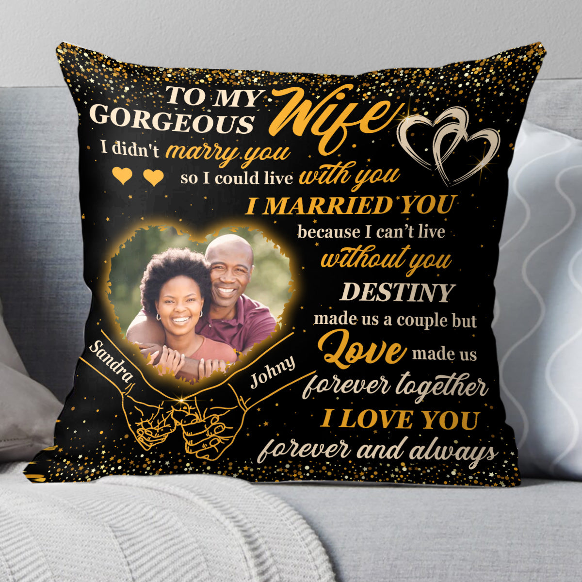 Destiny Made Us A Couple But Love Made Us Forever - Personalized Pillow