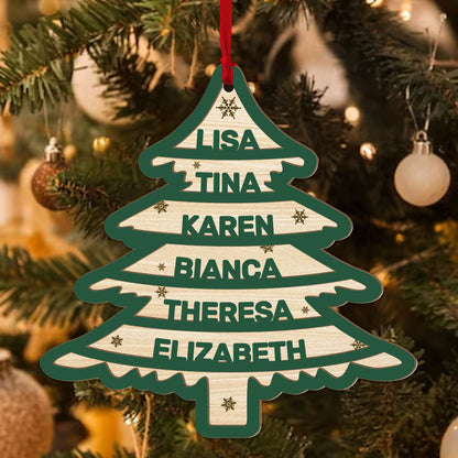 Christmas Tree - Personalized Wood & Acrylic Ornament