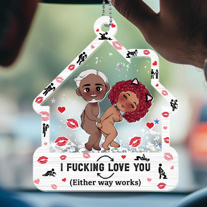 I Love You - Personalized 3 Layered Car Shaker Ornament