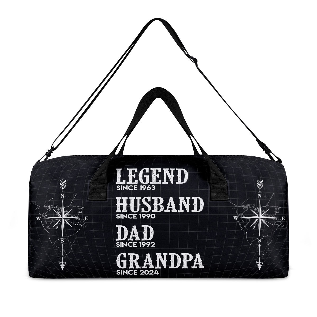 Legend Husband Dad Grandpa - Personalized Minimalist Duffle Bag SBMDBN52