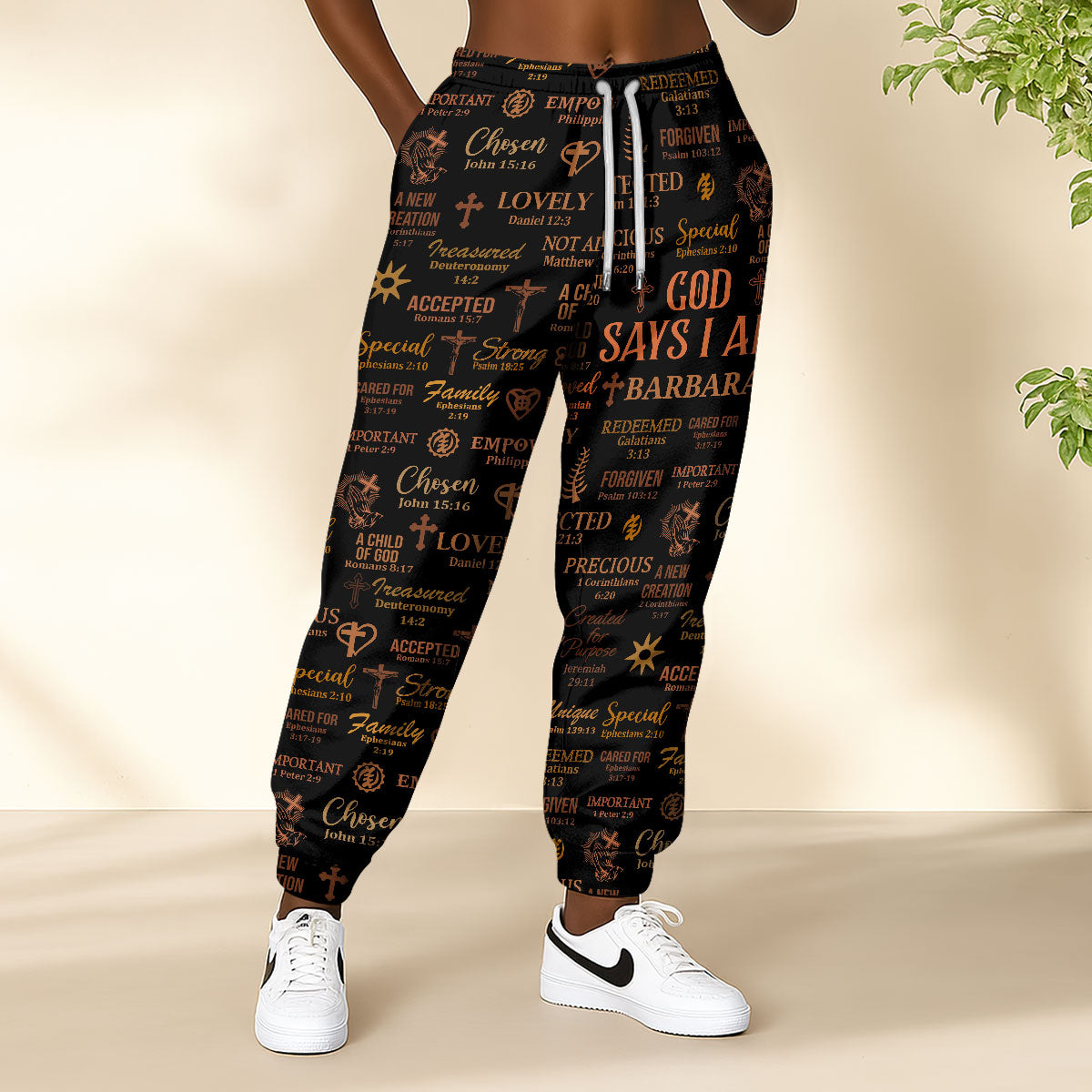 God Says I Am - Personalized Sweatpants