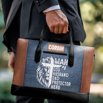 Man Of God - Personalized Men Briefcase SBMLBN37