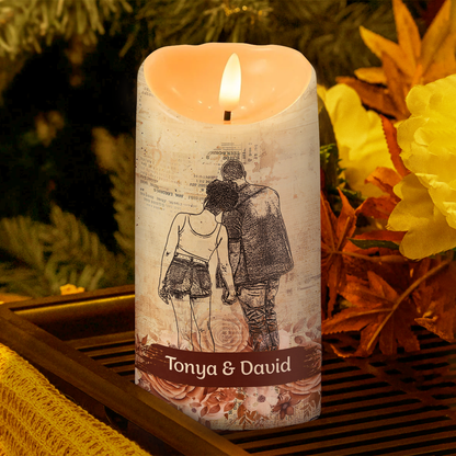 I Love That We Are Going To Grow Old Together - Personalized Flameless LED Candle