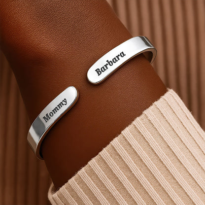 Never Forget That I Love You - Personalized Cuff Bangle Bracelet With Box