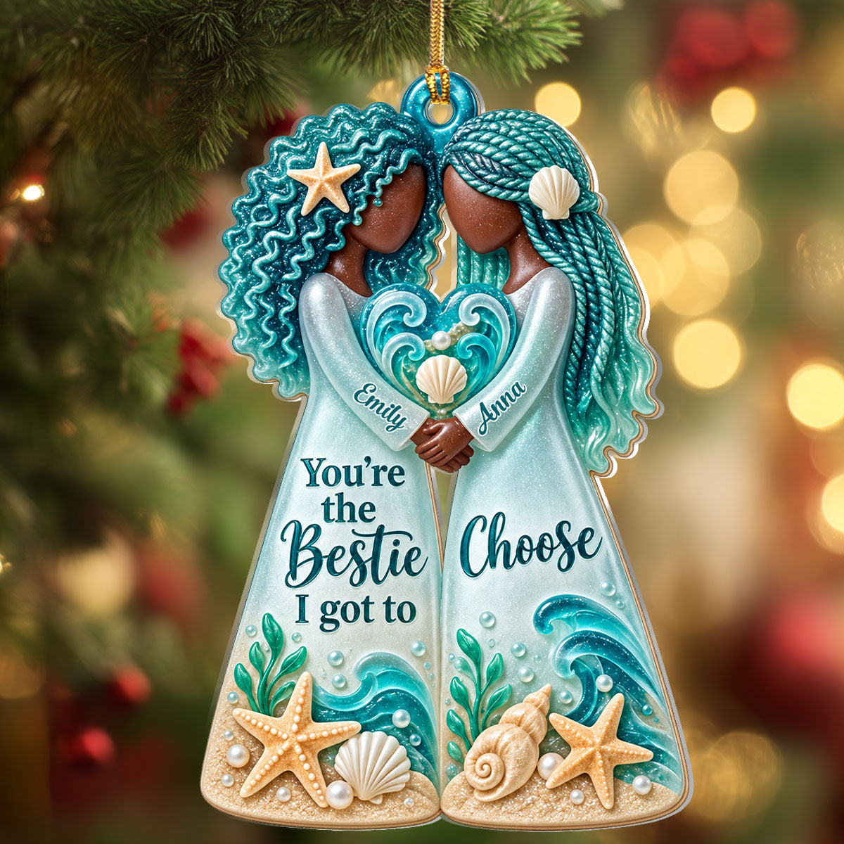 You're The Bestie I Got To Choose - Personalized 1-Layer Acrylic Ornament