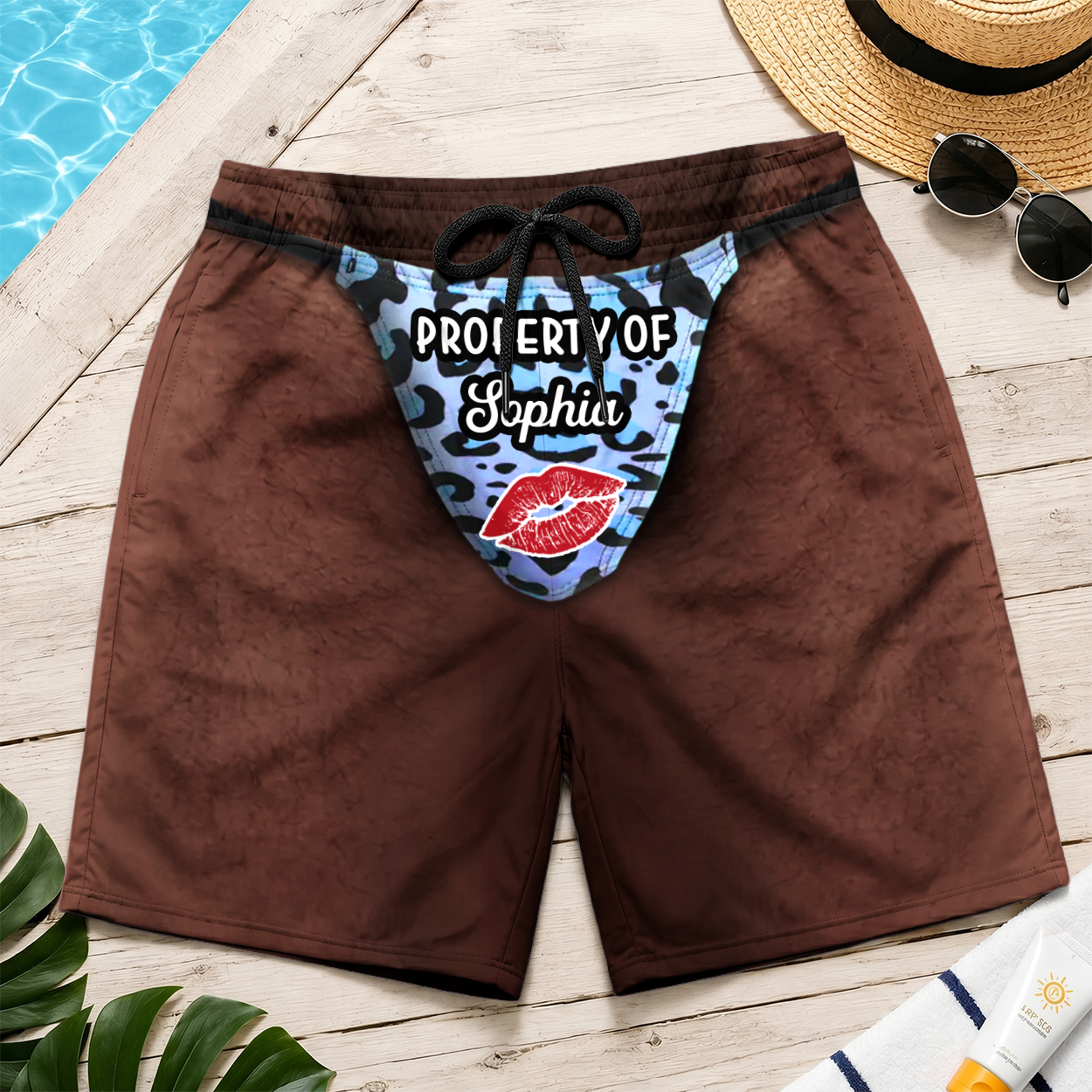 Property Of My Wife - Personalized Beach Shorts