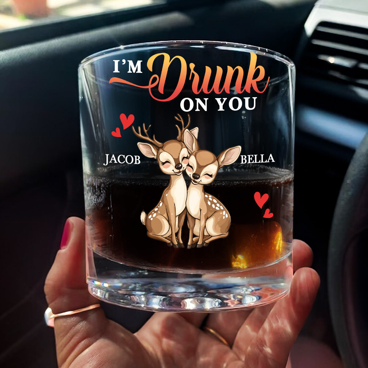 I'm Drunk On You - Personalized Round Whiskey Glass