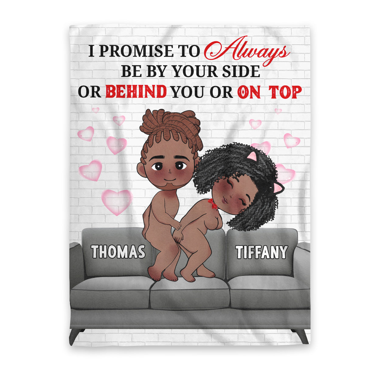 I Promise To Always Be By Your Side - Personalized Fleece Blanket