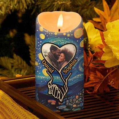 My Favorite Place In All The World Is Next To You - Personalized Flameless LED Candle