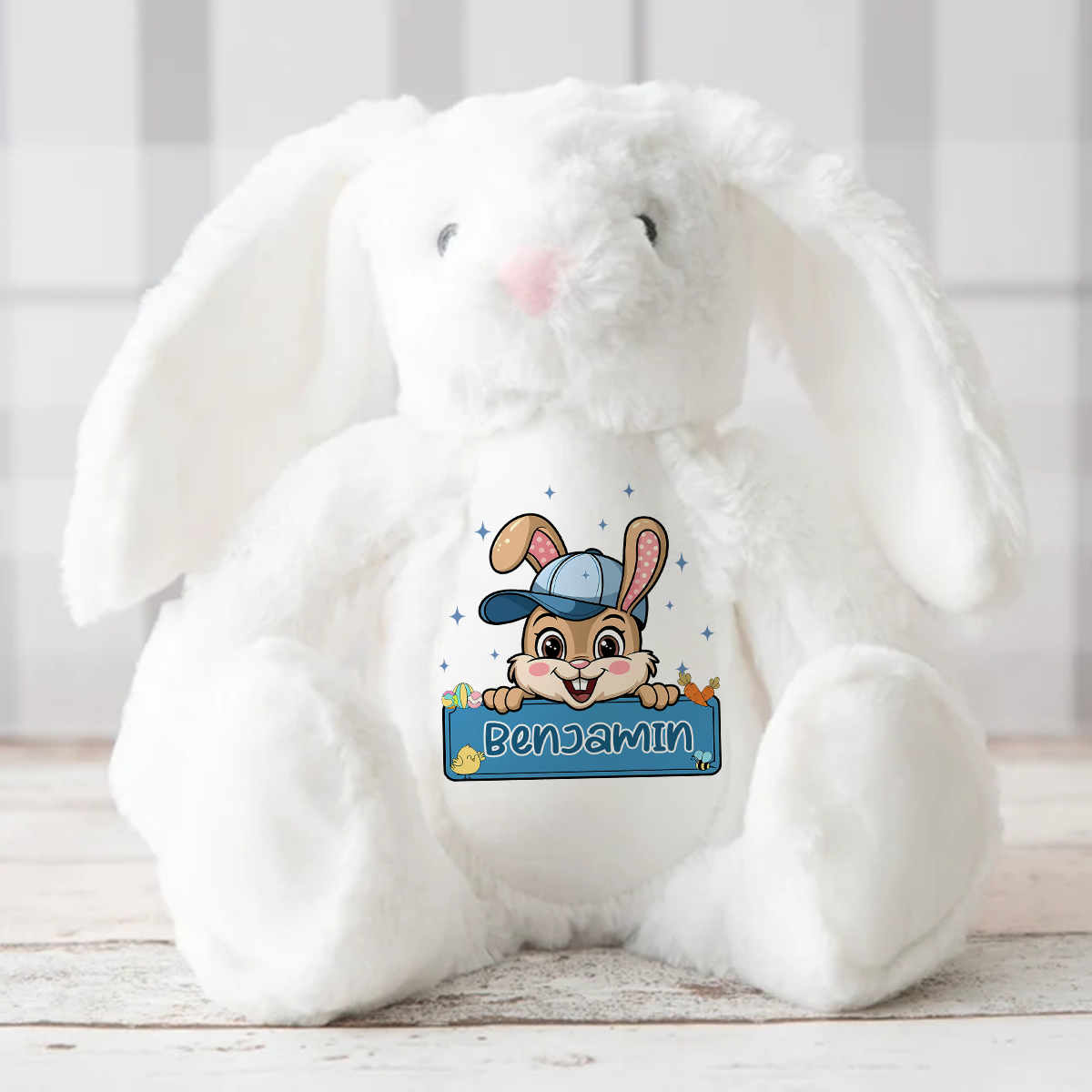 Happy Easter - Personalized Stuffed Bunny