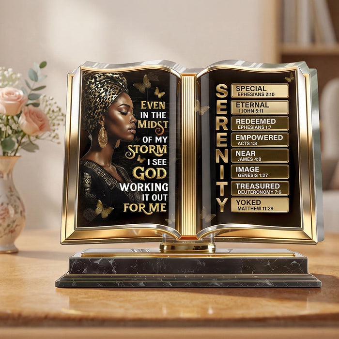 She Is Confident plaque displayed beside fresh flowers