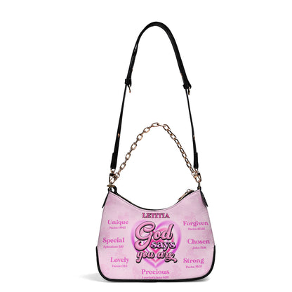 God Says You Are Vintage Style - Personalized Chain Shoulder Bag SBCSBLN942T