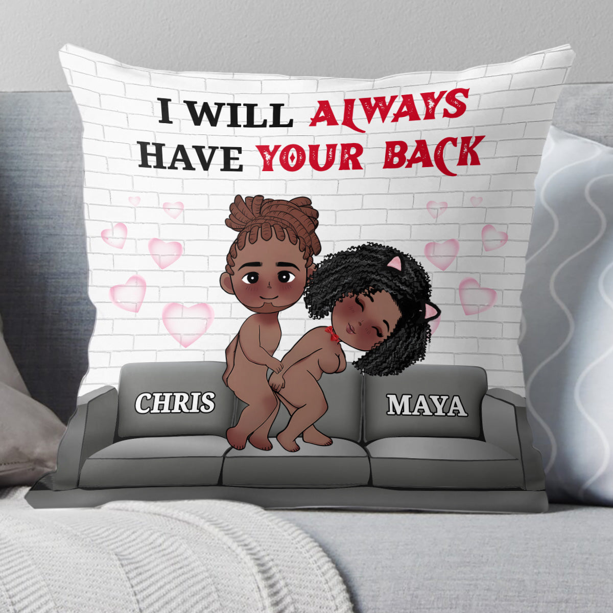 I Promise To Always Be By Your Side - Personalized Pillow