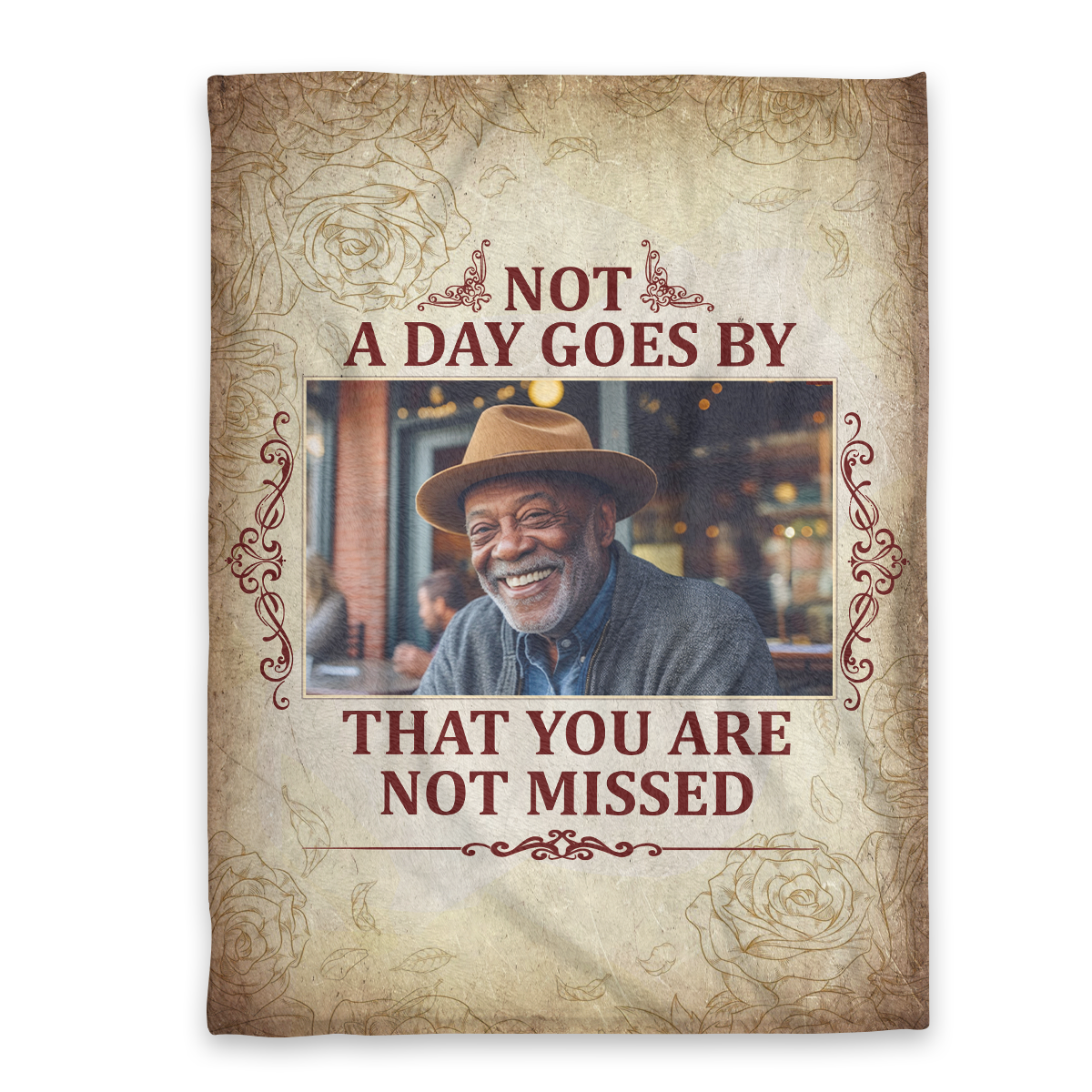 Not A Day Goes By That You Are Not Missed - Personalized Fleece Blanket