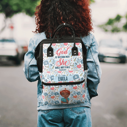 God Is Within Her - Personalized Duckbilled Backpack SBDBPLM1614L