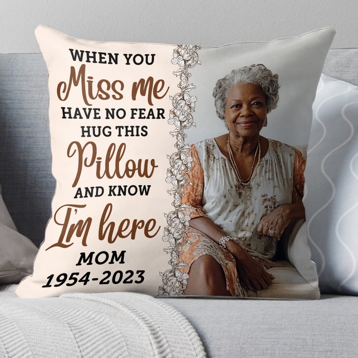 Hug This Pillow And Know I'm Here - Personalized Crystal Velvet Pillow