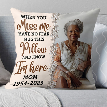 Hug This Pillow And Know I'm Here - Personalized Crystal Velvet Pillow