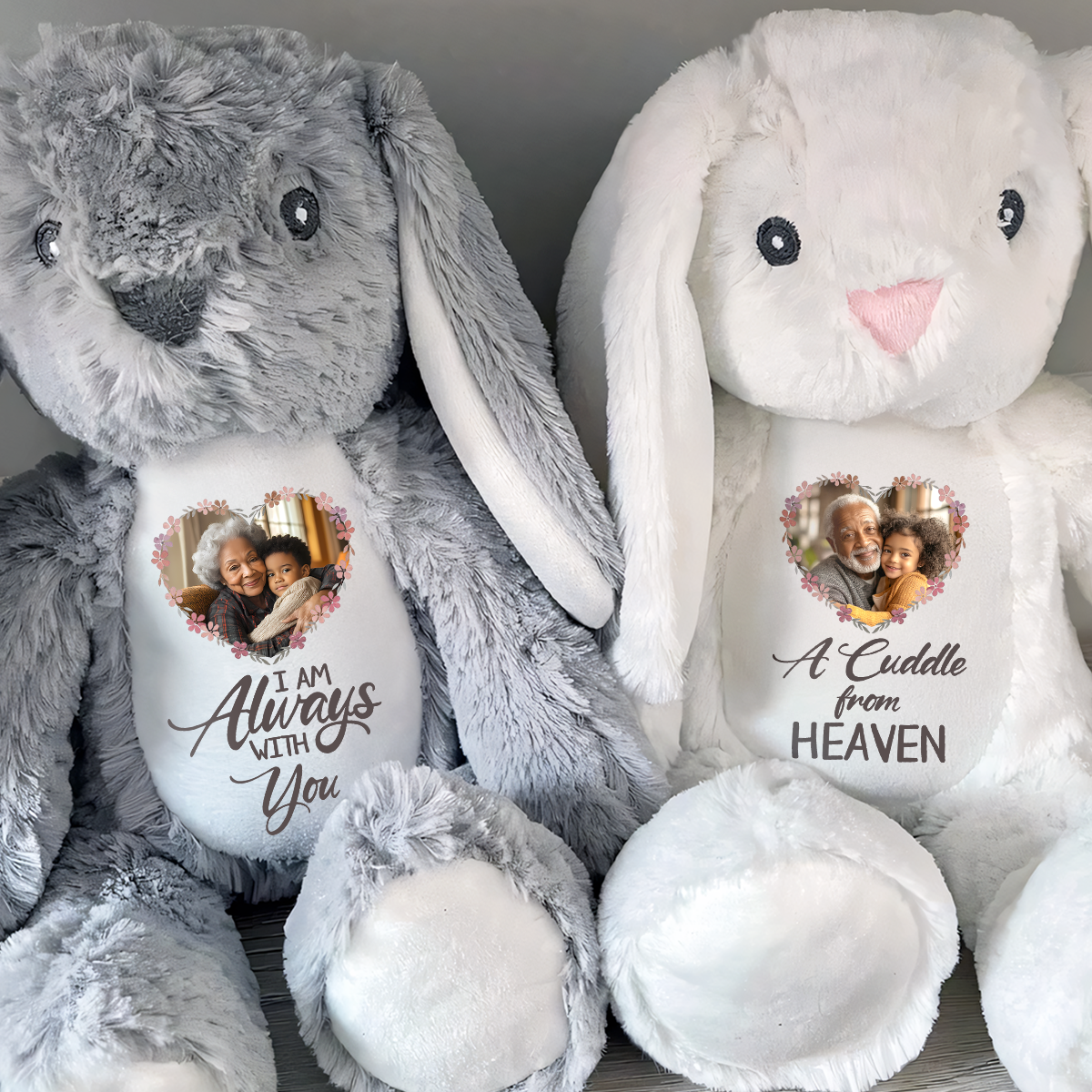 A Cuddle From Heaven From My Angel - Personalized Stuffed Bunny