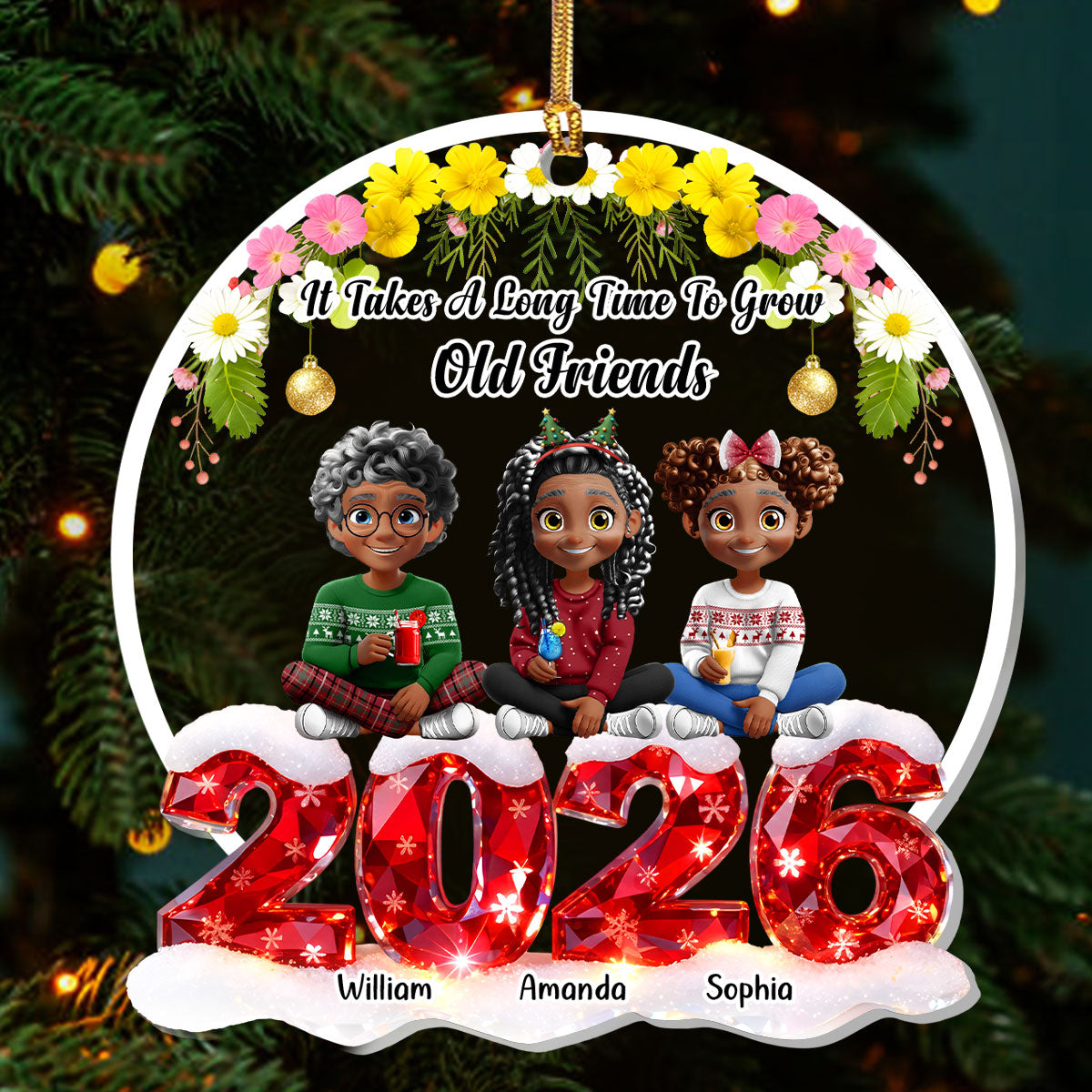 It Takes A Long Time To Grow Old Friends - Personalized 1-Layer Acrylic Ornament