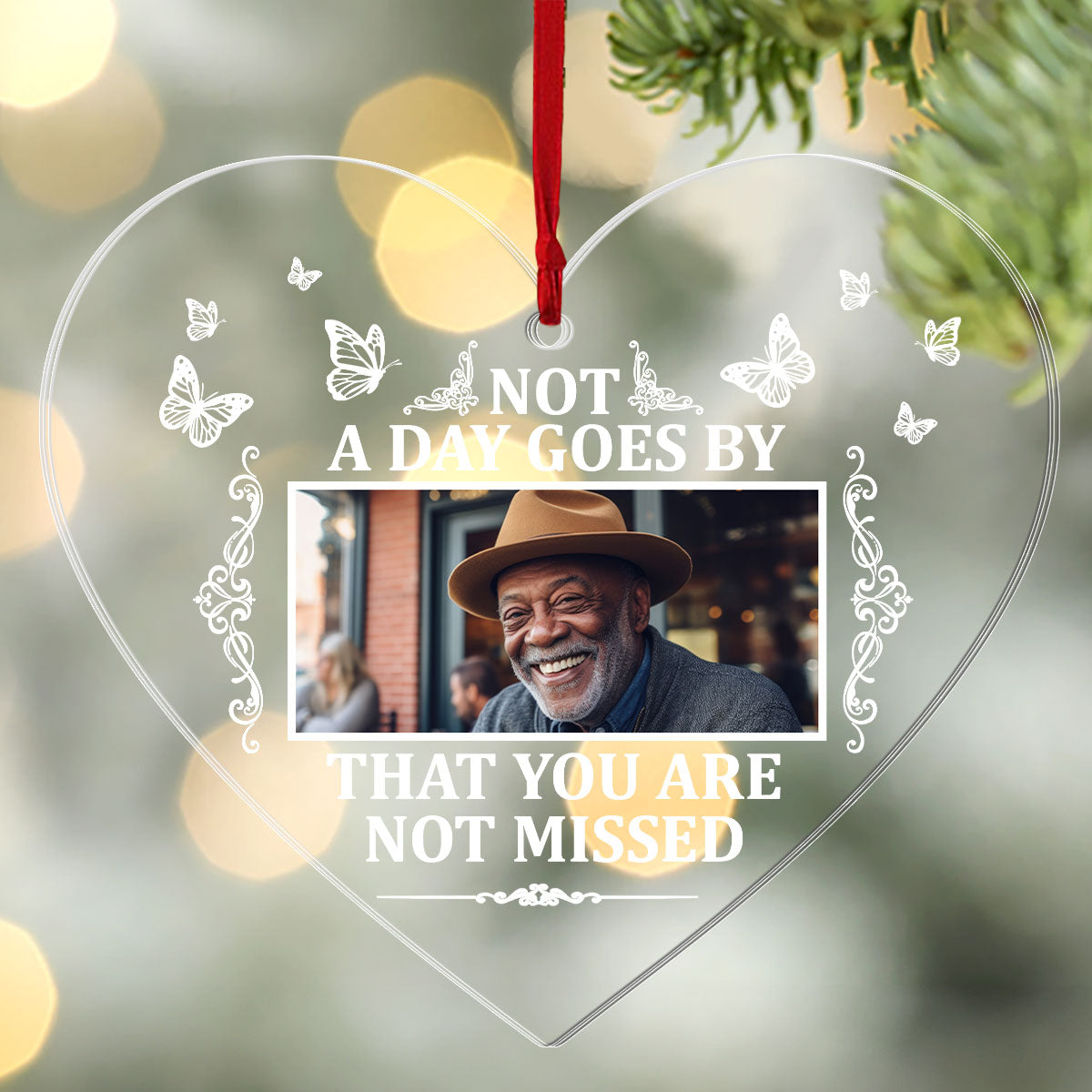 Not A Day Goes By That You Are Not Missed - Personalized 1-Side Acrylic Ornament