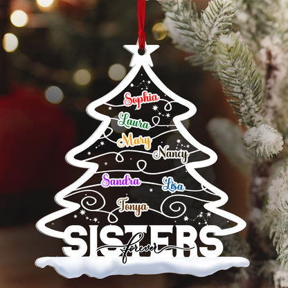 Sisters Forever - Personalized 1-Side Acrylic Ornament