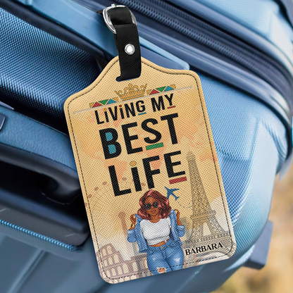 Living My Best Life - Personalized Luggage Tag SBLUTLM2488L