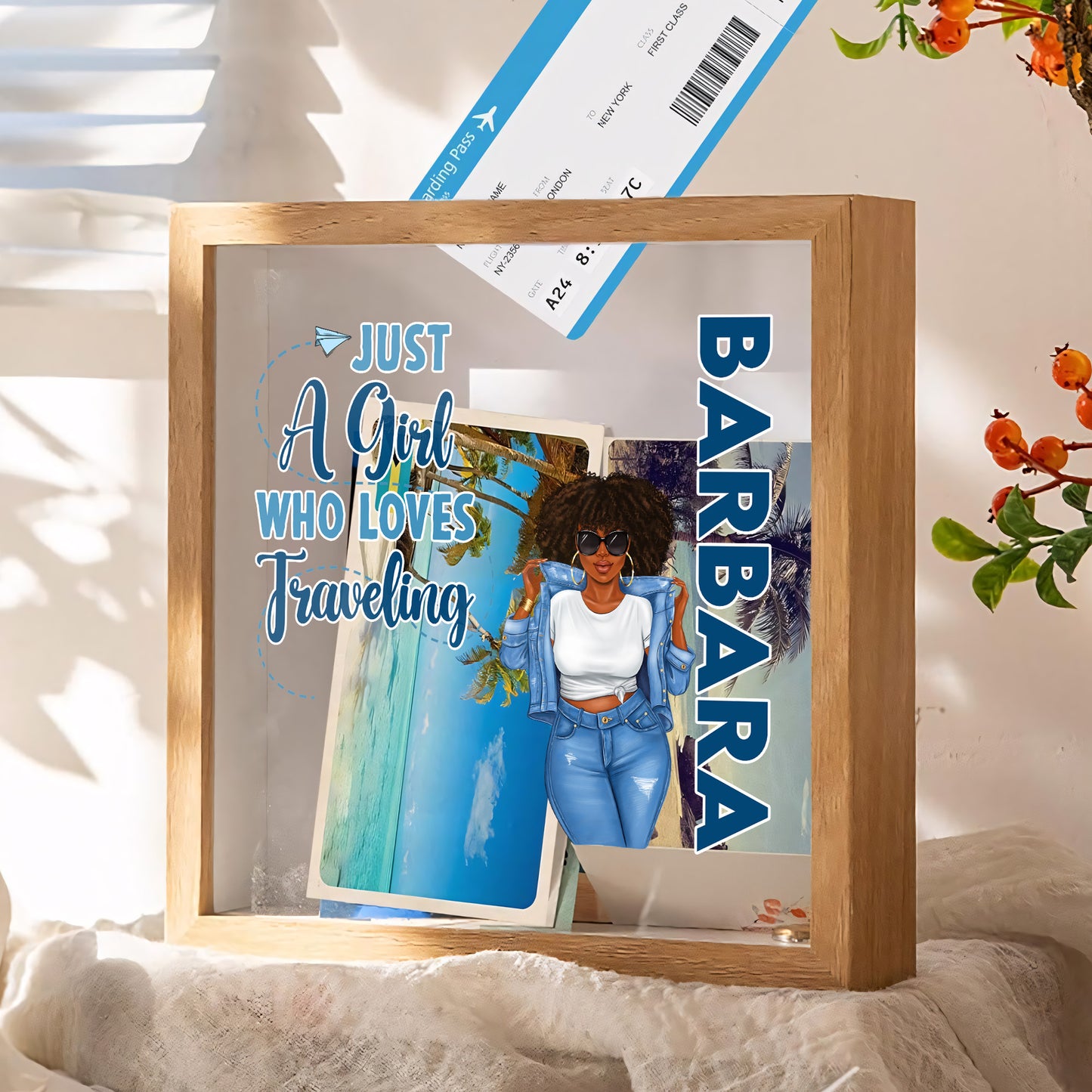 Just A Girl Who Loves Traveling - Personalized Memory Box