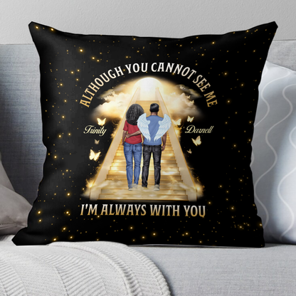I'm Always With You - Personalized Crystal Velvet Pillow