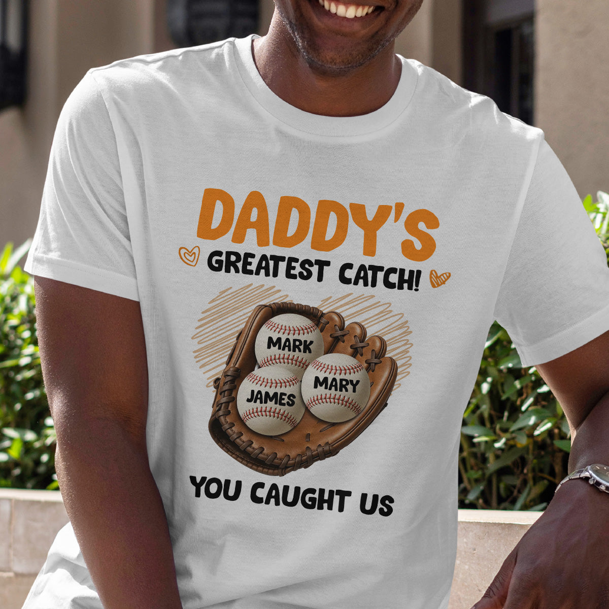 Daddy's Great Catch You Caught Us - Personalized 2D Unisex T-shirt