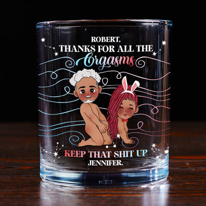 Thanks For All - Personalized Round Whiskey Glass