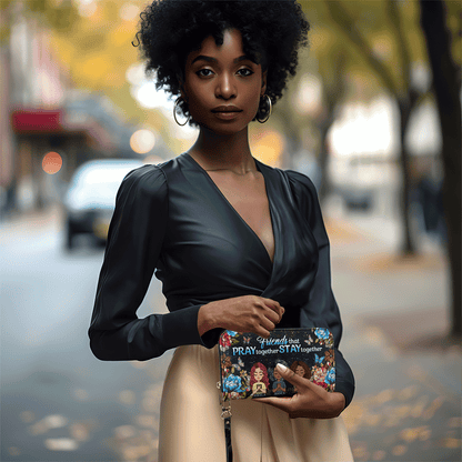 Friends That Pray Together Stay Together - Personalized Leather Clutch Purse