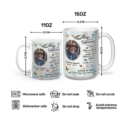 Hugs From Heaven - Personalized White Ceramic Mug