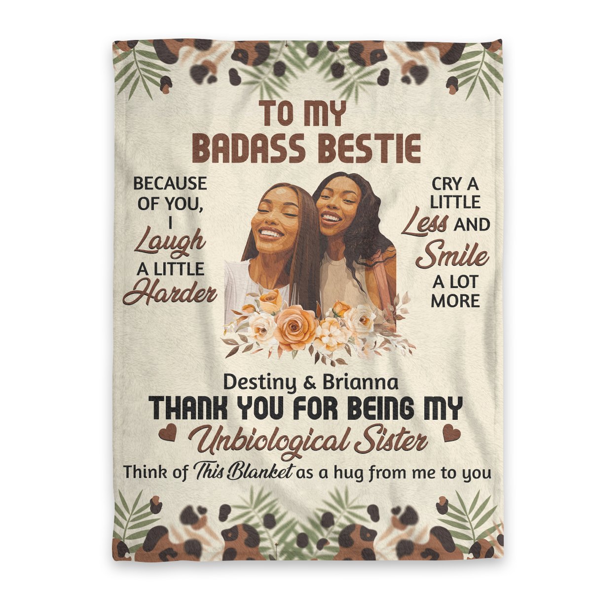 Thank You For Being My Bestie - Personalized Fleece Blanket