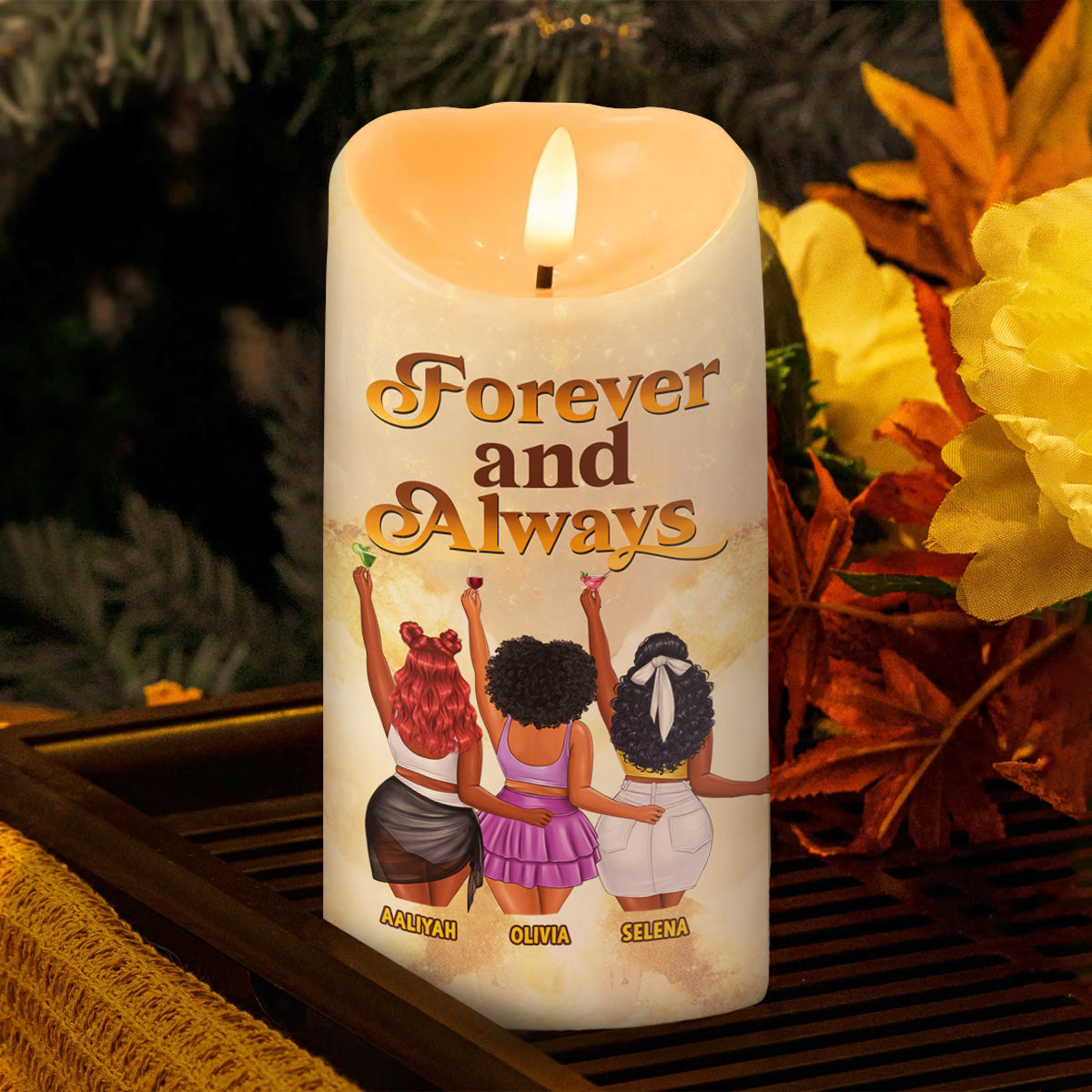 Forever And Always - Personalized Flameless LED Candle