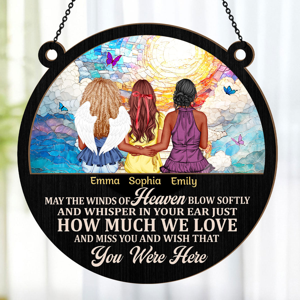 Wish That You Were Here - Personalized Window Hanging Suncatcher