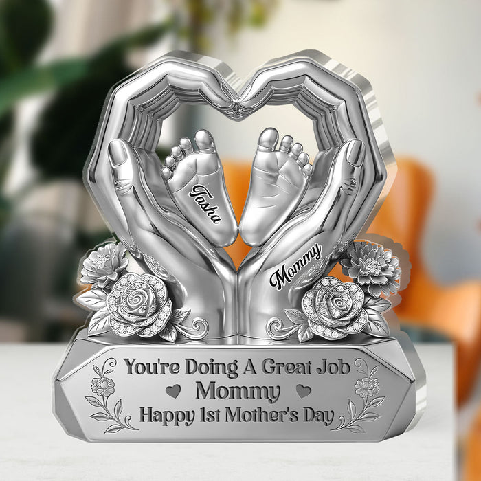 She Is Confident plaque displayed beside fresh flowers