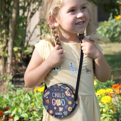 I Am A Child Of God - Personalized Kid Round Purse SBCRBLTN1236M