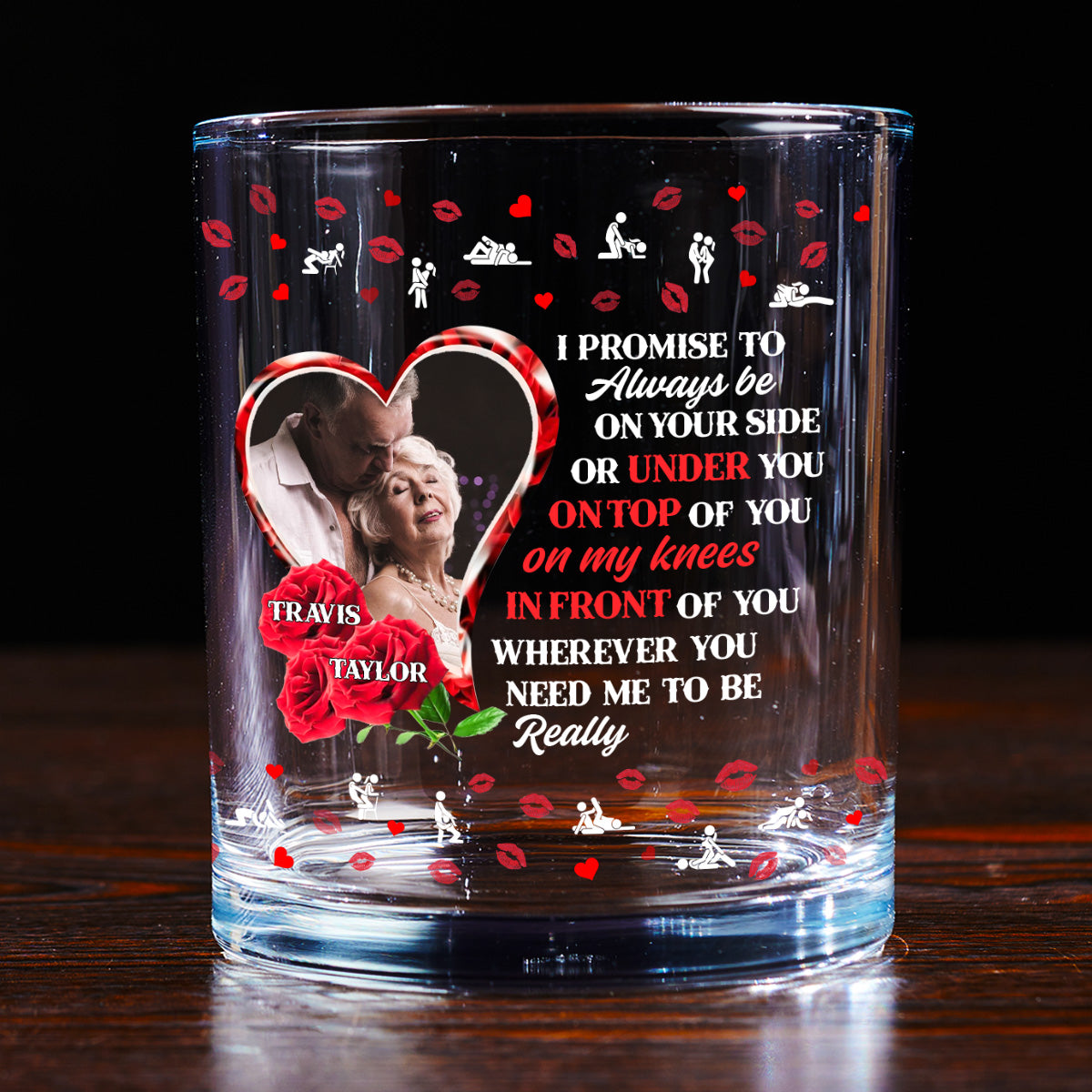 Wherever You Need Me To Be Really - Personalized Round Whiskey Glass