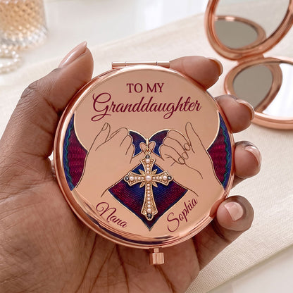 To My Granddaughter If I Could Give You One Thing In Life - Personalized Circle Metallic Mirror