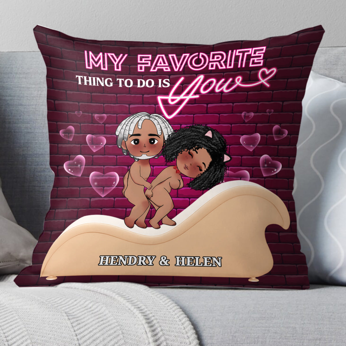 Together Is Our Favorite Place To Be - Personalized Pillow