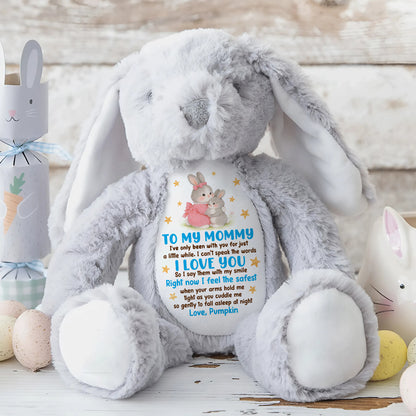 I Feel The Safest When Your Arms Hold Me - Personalized Stuffed Bunny