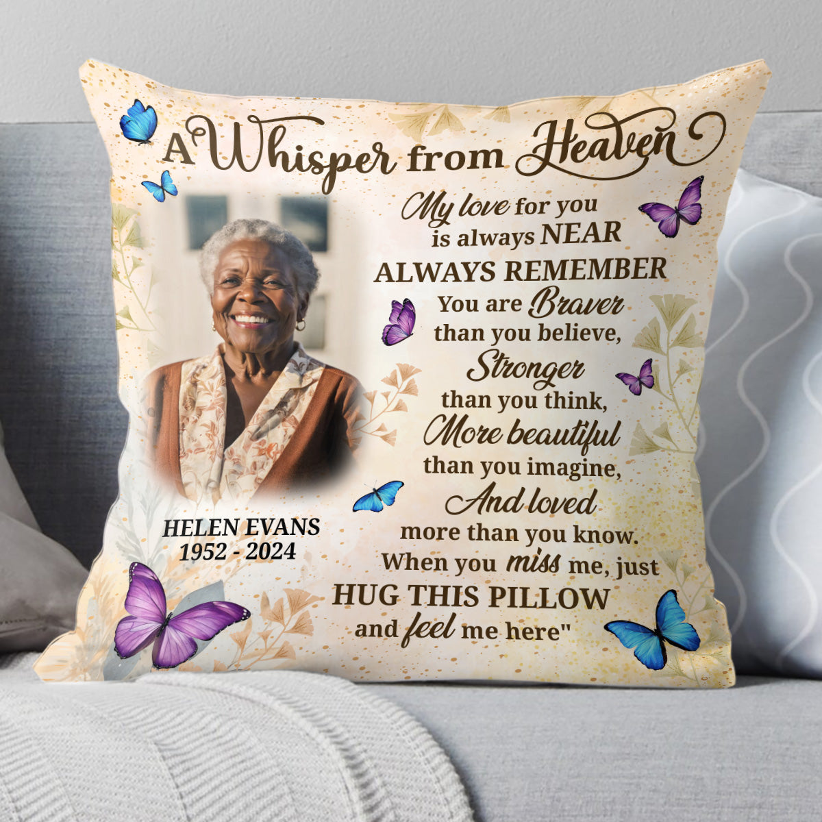 A Whisper From Heaven - Personalized Pillow