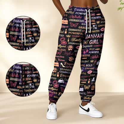 Month Girl - Personalized Sweatpants