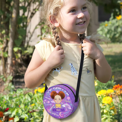 God Says I Am - Personalized Kid Round Purse SBCRBLM1167L