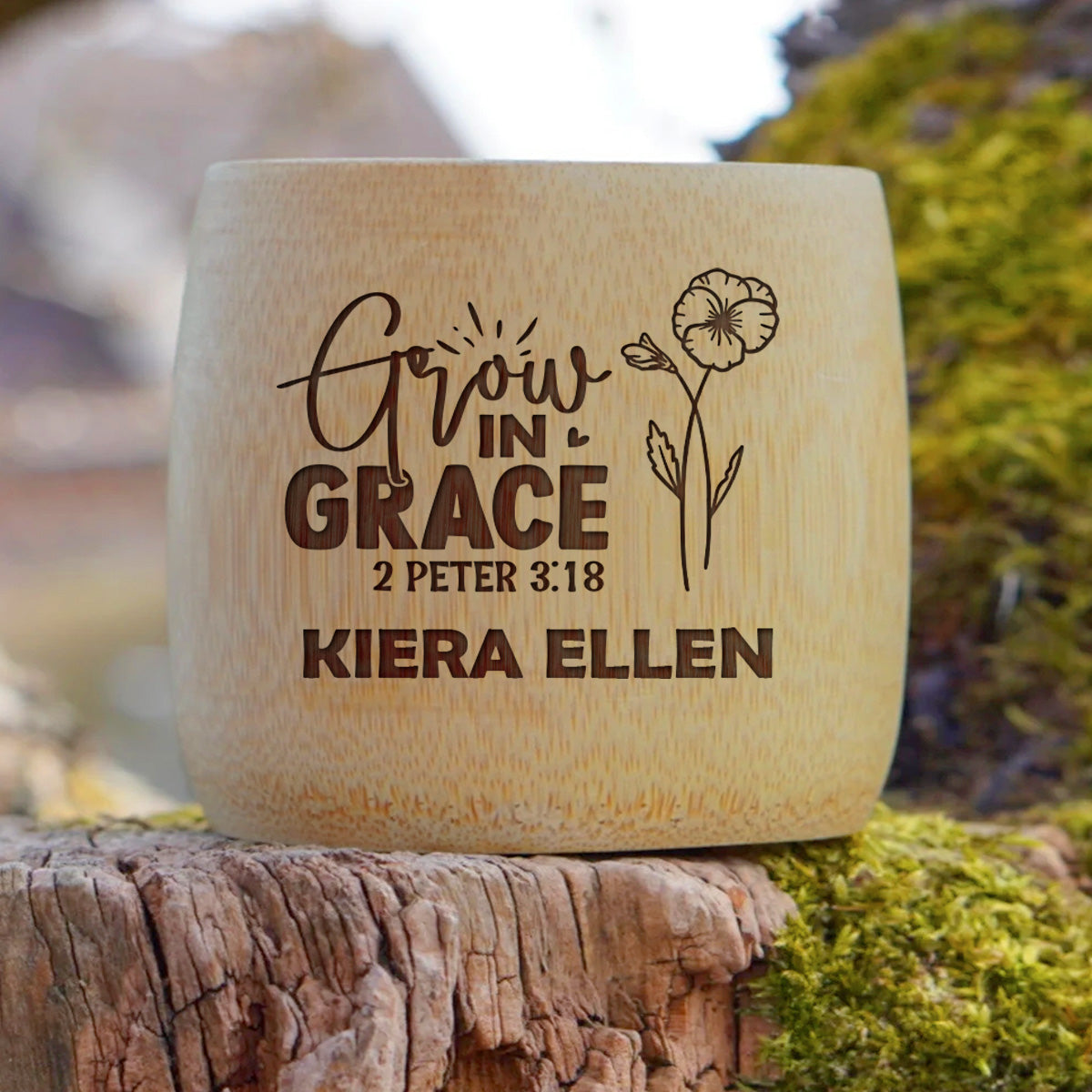 Grow In Grace - Personalized Bamboo Cup