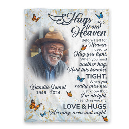 Hugs From Heaven - Personalized Fleece Blanket