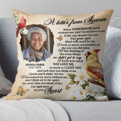 A Letter From Heaven - Personalized Pillow