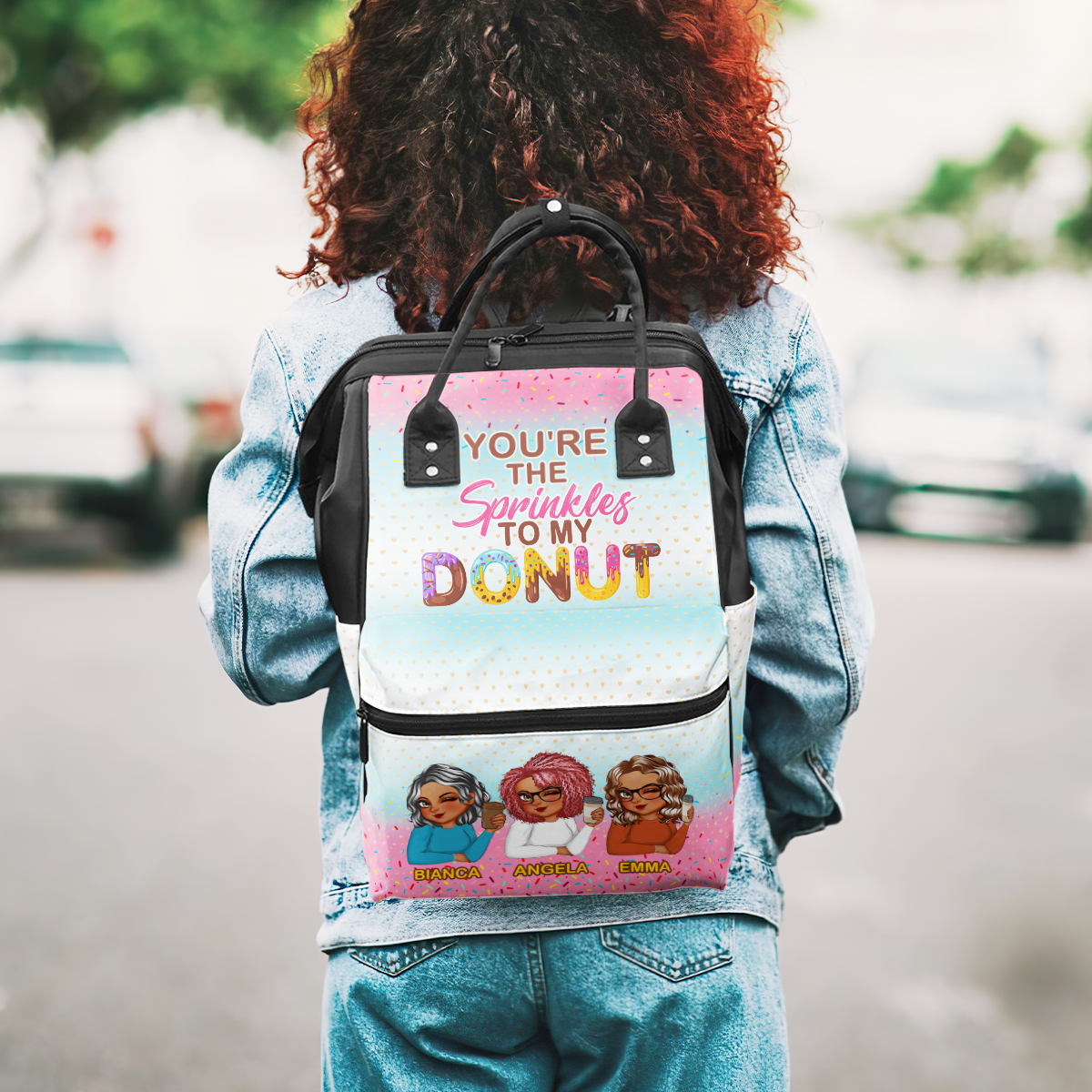 You Are The Sprinkles To My Donut - Personalized Duckbilled Backpack