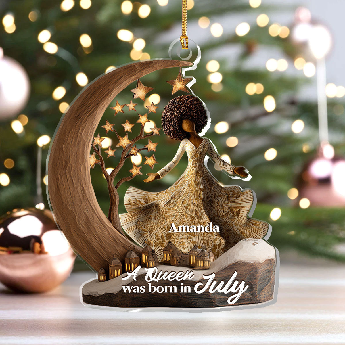 A Beautiful Queen - Personalized 1-Layer Acrylic Ornament