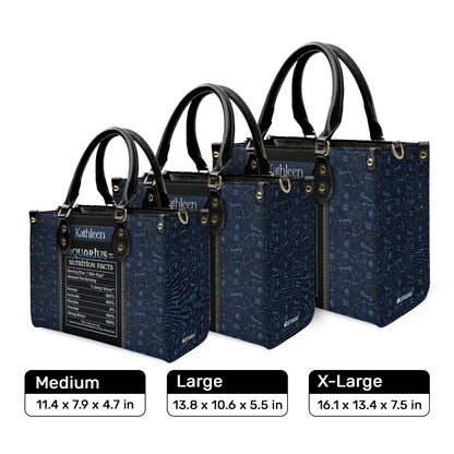 Nutrition Facts - Personalized Leather Handbag MB92